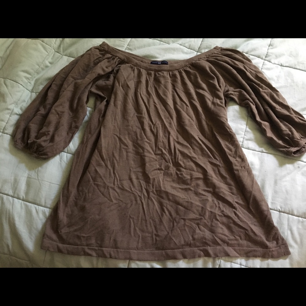 GUC light brown GAP XL ballet neck/3/4 sleeve